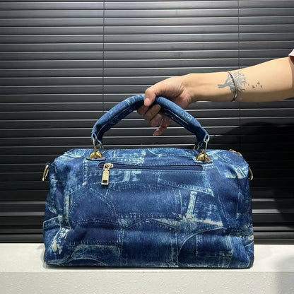 Gemstone inlaid elegant handbag, Boston bag, personalized street style