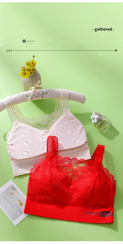 Lace Seamless Sports Bra Comfortable Breathable Beauty Back Vest Chest Tube Top