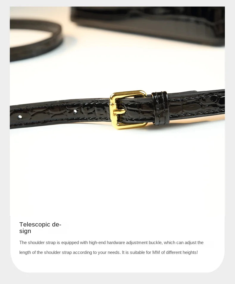 Crocodile Pattern Leather Handbag Luxury Fashion Small Shoulder Messenger Bag Portable Crossbody Shell Bags