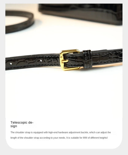 Crocodile Pattern Leather Handbag Luxury Fashion Small Shoulder Messenger Bag Portable Crossbody Shell Bags