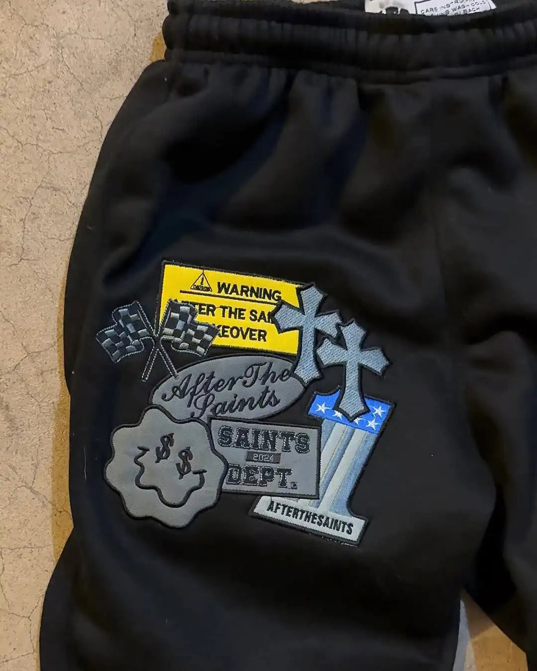 West Coast Trendy Stitching Seam Cloth Dopamine Element Daily Casual Pants Men's Loose Comfort Sports Pants Couple Clothes