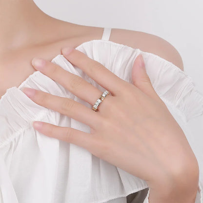 1.5CT D Color Moissanite Full Diamond Ring for Men Women S925 Sterling Silver Two Color Design Trendy Luxury Rings Fine Jewelry