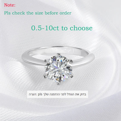 Smyoue Certified 1-5CT Moissanite Ring VVS1 Lab Diamond Solitaire Ring for Women Engagement Promise Wedding Band Jewelry Fine