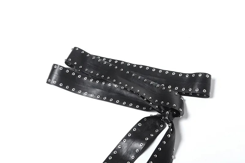 Punk Grunge Hoge Taille Flare Broek Effen Alt Streetwear Vrouwen Mall Gothic Casual Broek Met Kunstleer Riemen Slank