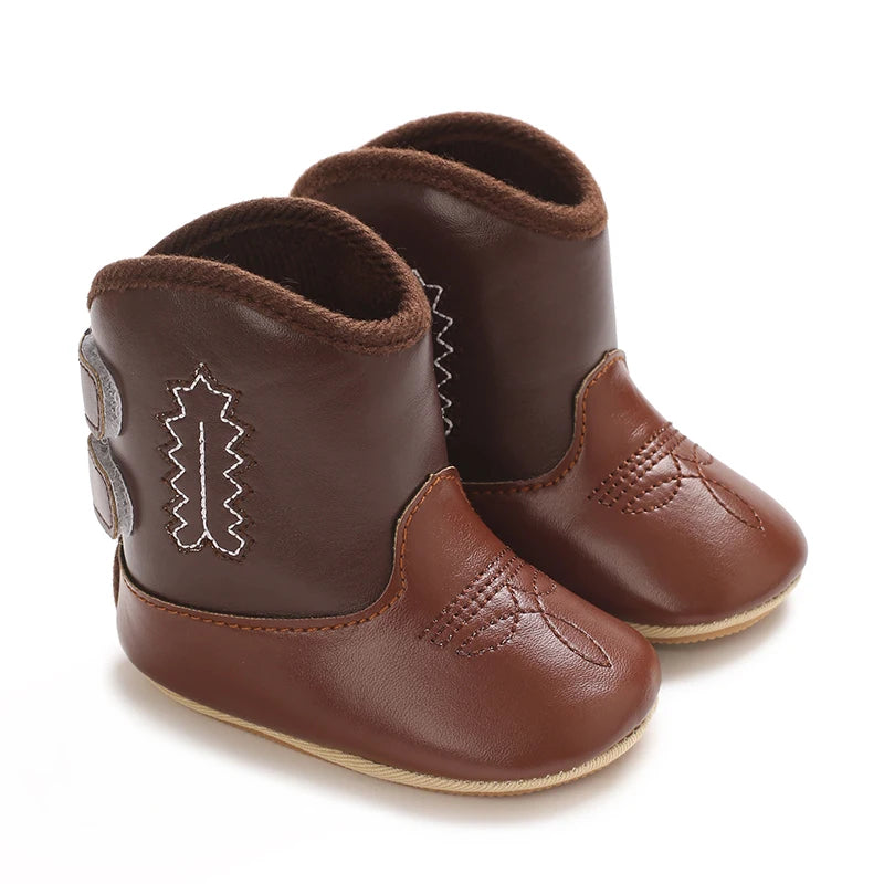 Baby Boots Made Of Soft PU and High-quality Cotton Short Boots With Rubber Soles and Anti Slip Baby