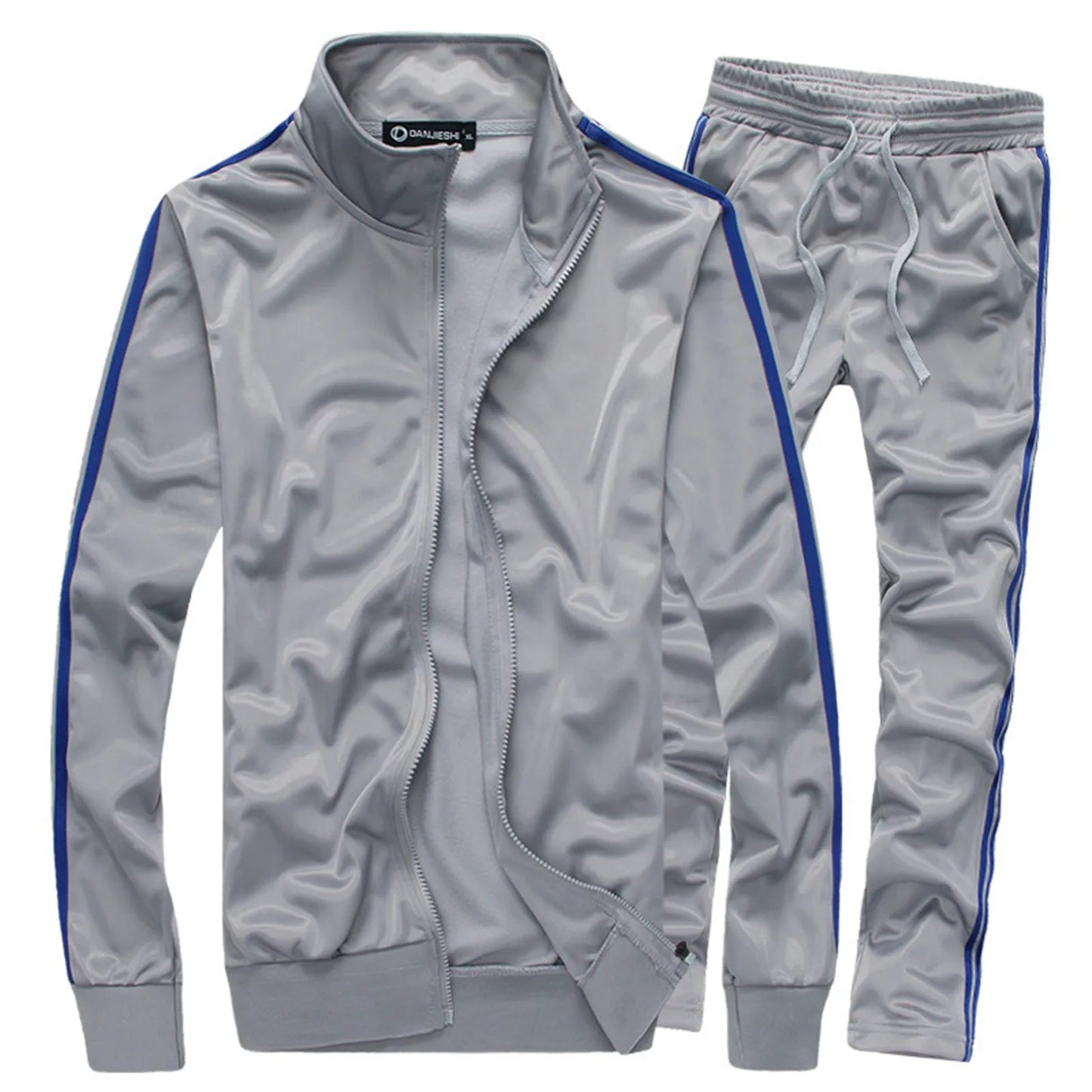 2 Piece Sets Sports Suit Men Jacket + Pants Sweatsuit Male Jogging Sporting Training Tracksuit