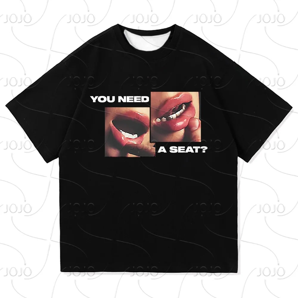 Bilie Eilish Hit Me Hard and Soft 2025 Tour T-Shirt YOU NEED A SEAT Retro Men/women Clothing Retro Harajuku Quick Dry Clothes