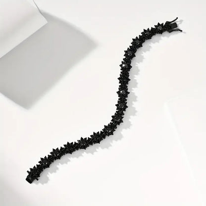 925 Silver Black Moissanite Hip Hop Fashion Bracelet, For Men And Women Gift, Valentine's Day Gifts