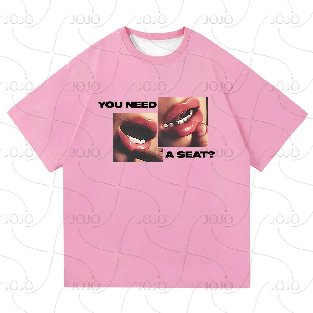 Bilie Eilish Hit Me Hard and Soft 2025 Tour T-Shirt YOU NEED A SEAT Retro Men/women Clothing Retro Harajuku Quick Dry Clothes