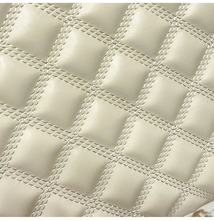 Light luxury brand hand-held large capacity tote bag diamond grid single shoulder diagonal cross bag