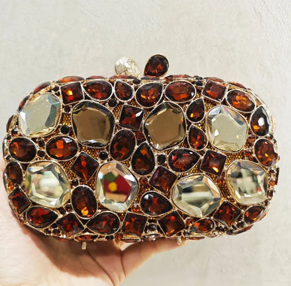 XIYUAN Big Stones Evening Purse Bags Rhinestone Wedding Gems Clutch Bag Bridal Clutches Women Diamonds