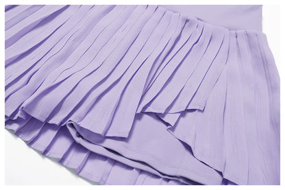 2 Pieces Sports Set for Women Yoga Suit Sportswear Fitness Top Sports Short Skirt Gym Push Up Workout