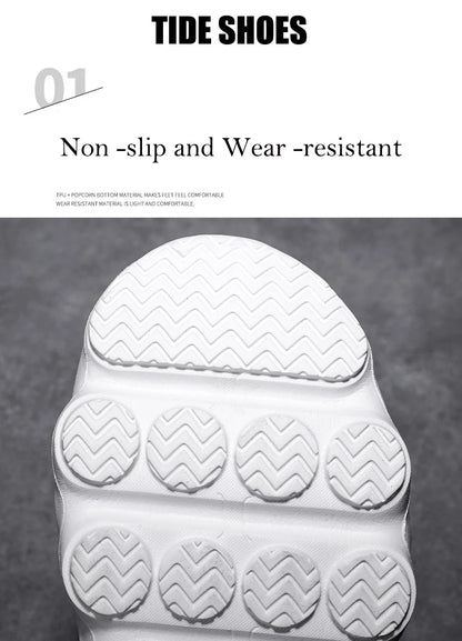 Mens High Top Fashion Sneakers Breathable Shoes Comfortable Sneakers Heighten Sports Shoes Men Lightweight