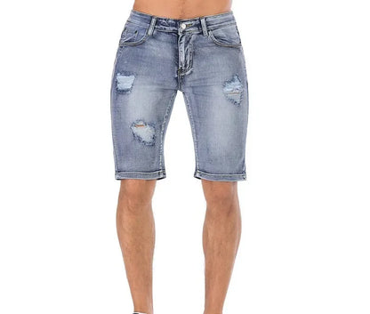 Men's Jeans Trend Denim Shorts Stretch Slim Hip Hop Classic