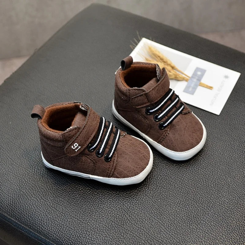 Canvas Baby Shoes for Boys and Newborns Soft Sole Non slip Walking Shoes for Preschool Children