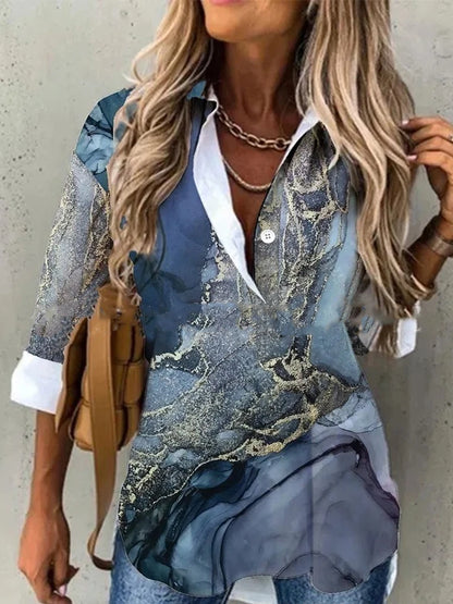 Temperament Long Sleeve Women Shirt Large Size Loose Shirts Casual