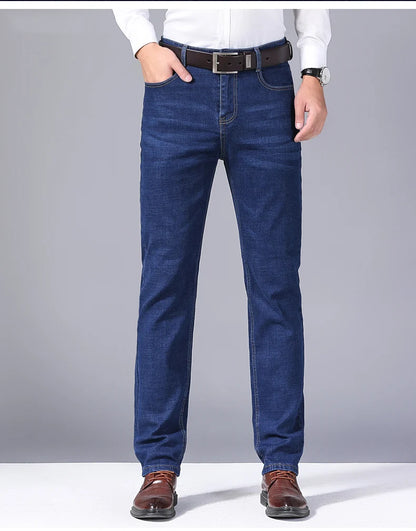 Stretch Slim Fit Pants Comfortable Soft Straight Casual Denim