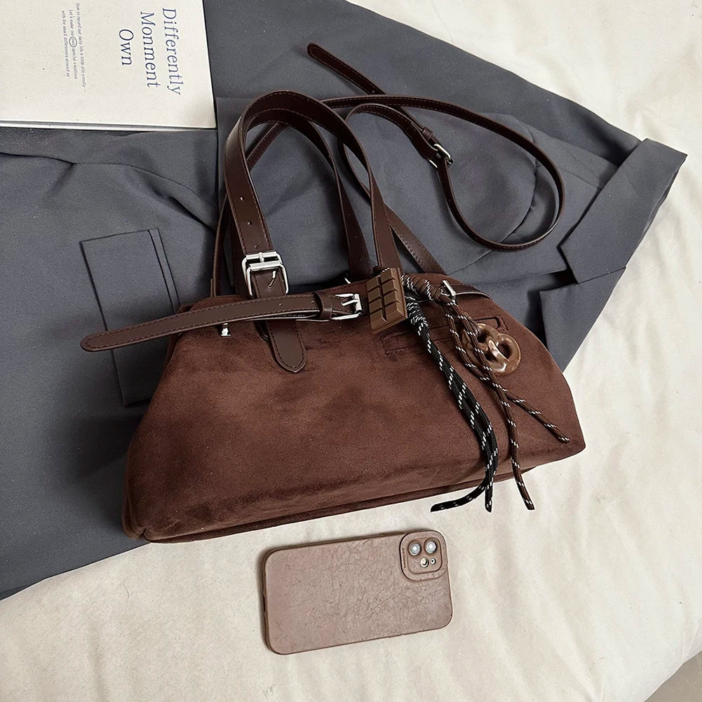 Women Retro Top Handle Bag PU Fashion Shoulder Satchel Work Bag