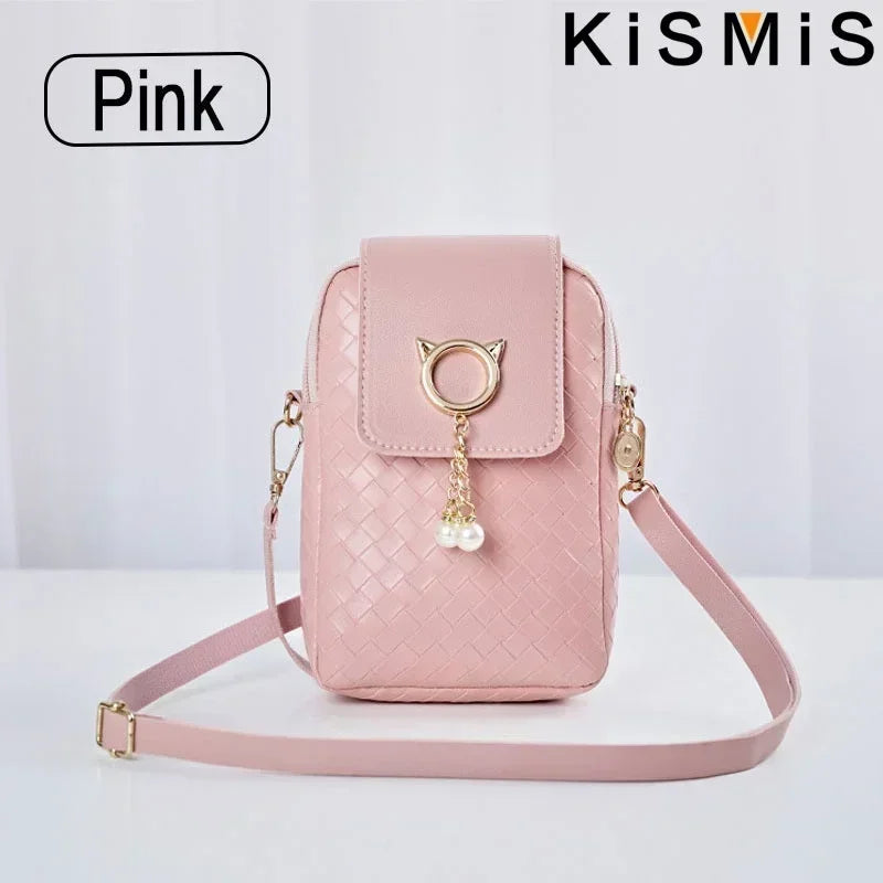 Fashion Women Mini PU Leather Crossbody Shoulder Bag Casual Mobile Phone Wallet Cute Handbag for Girls