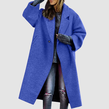 Women Cardigan Loose Women's Winter Double Breasted Midi Long Wool Coat Notch Lapel Womens Lightweight Cardigans with Pockets