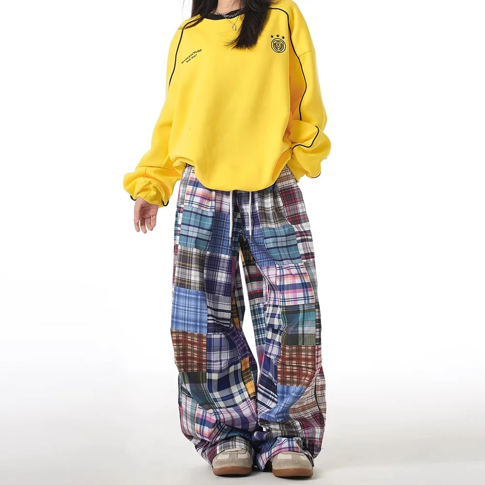 Women's Plaid Pants Harajuku Streetwear Y2k Retro Sweatpants 2000s Trashy 90s Aesthetic Vintage Trousers Fashion Casual Clothes