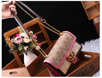 Light luxury women's high-end color contrast single shoulder underarm bag