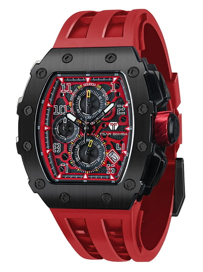 Luxury Brand Tonneau Design Waterproof Clock Stainless Steel Wristwatch Rectangle