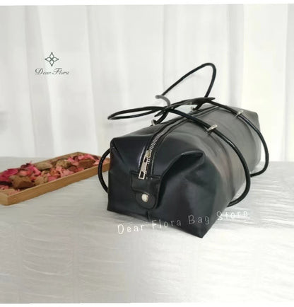 Large Capacity Boston Pillow Handbag Shoulder Bags Vintage Large Capacity Tote Bag