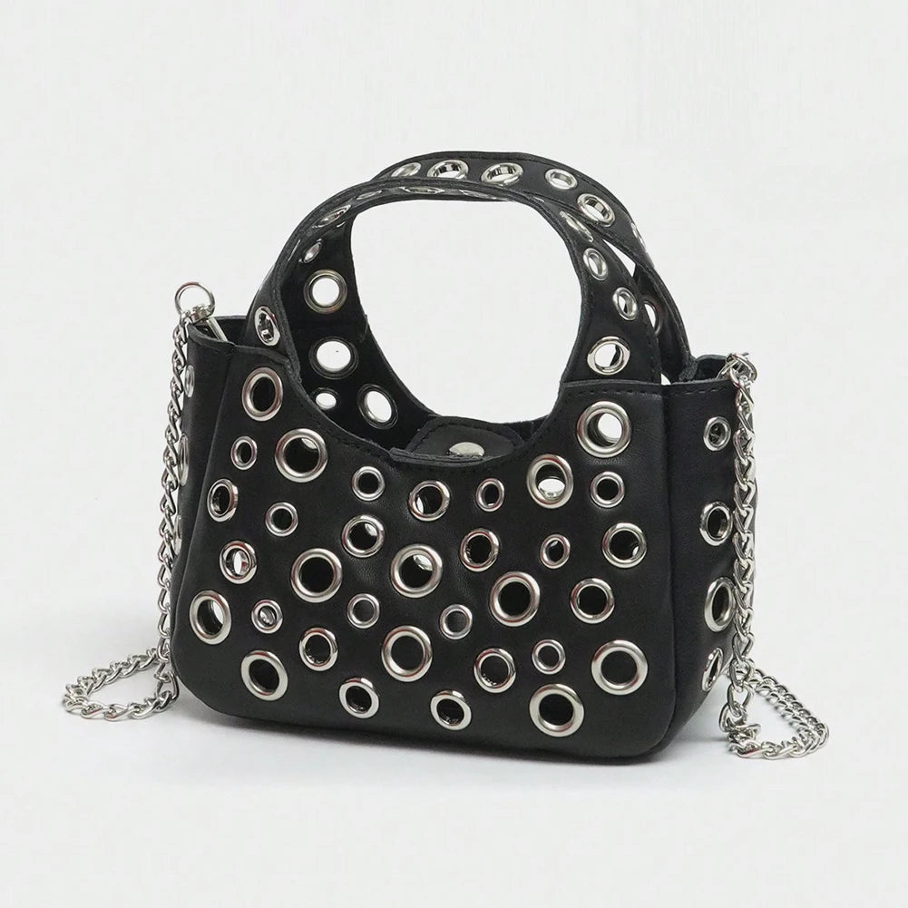Women PU Casual Tote Bag Large Capacity Slouchy Handbag Chain Strap Stylish Crossbody Bag Hasp Closure Daily Carrying Bag