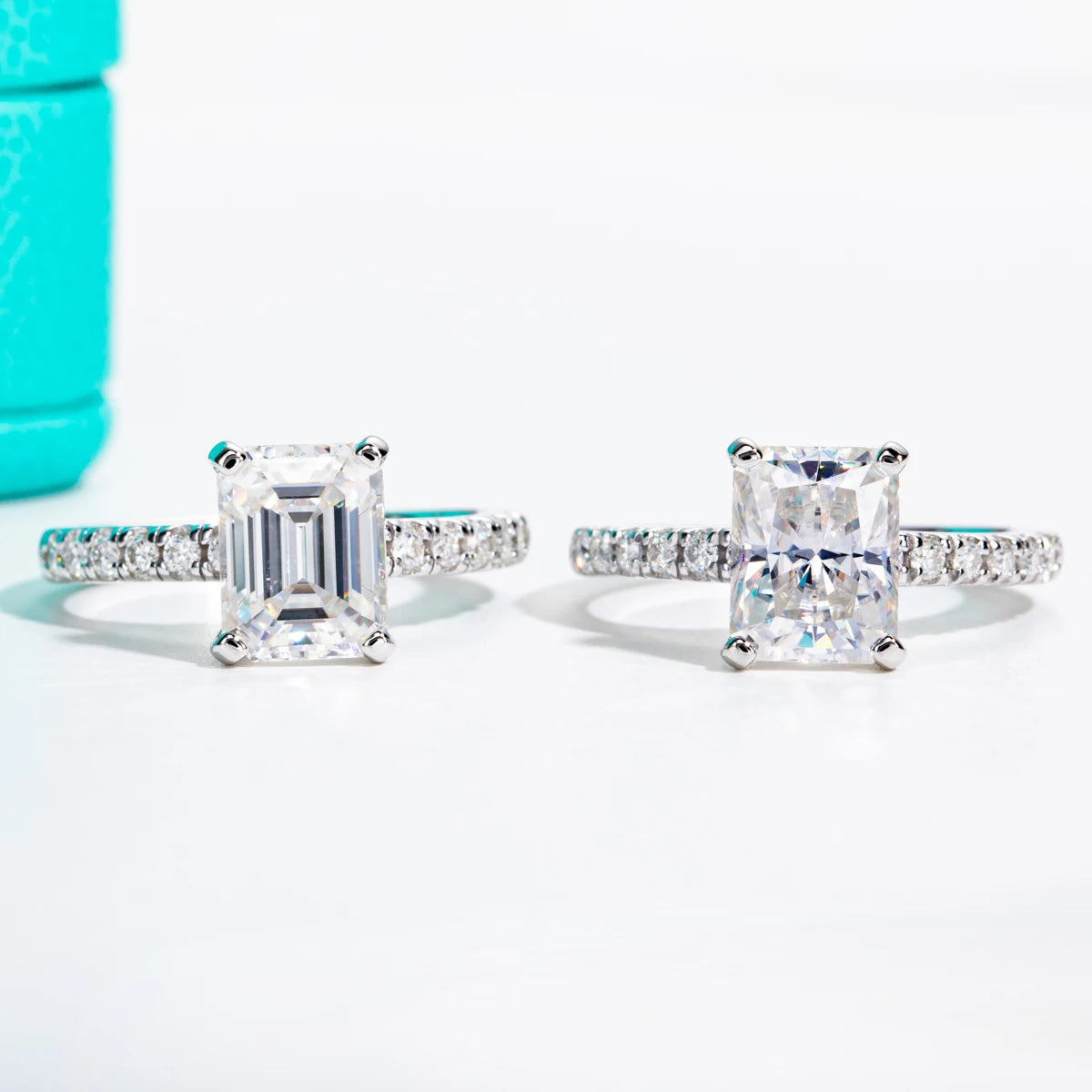 AnuJewel 3ct D Color Radiant Cut Moissanite Engagement Gold Plated 925 Sterling Silver Rings For Woman Customs Jewelry Wholesale