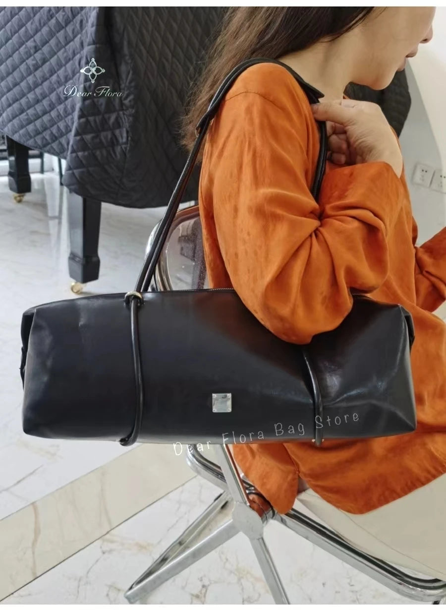 Large Capacity Boston Pillow Handbag Shoulder Bags Vintage Large Capacity Tote Bag