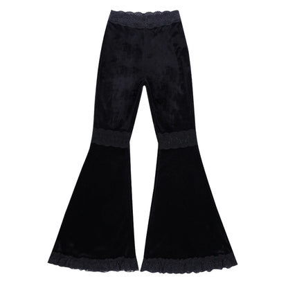Cargo Pants Women High Waisted Fashion Long Pants Women Pants Gothic Lace Pants Paneled Wide-Leg Pants брюки женские
