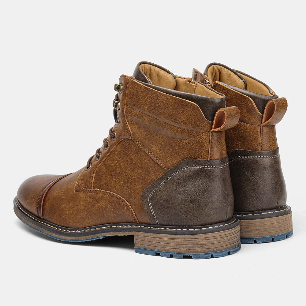 Brogue Chelsea Men Boots 2025 American style Comfortable Fashion Leather Boots