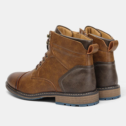 Brogue Chelsea Men Boots 2025 American style Comfortable Fashion Leather Boots