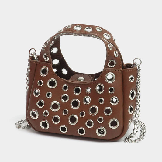 Women PU Casual Tote Bag Large Capacity Slouchy Handbag Chain Strap Stylish Crossbody Bag Hasp Closure Daily Carrying Bag