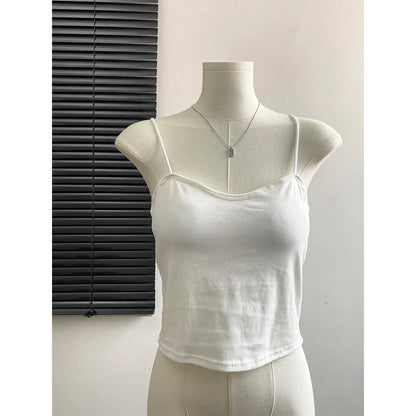 Women Black Hollow Out Crop Top Vintage Y2k Camisole Corset Top Sleeveless Off Shoulder Vest 90s Tank Tops 2000s Clothes Summer