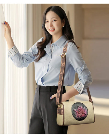 Casual Women Handbag Soft Leather Shoulder Crossbody Bags for Ladies Messenger Tote Bag