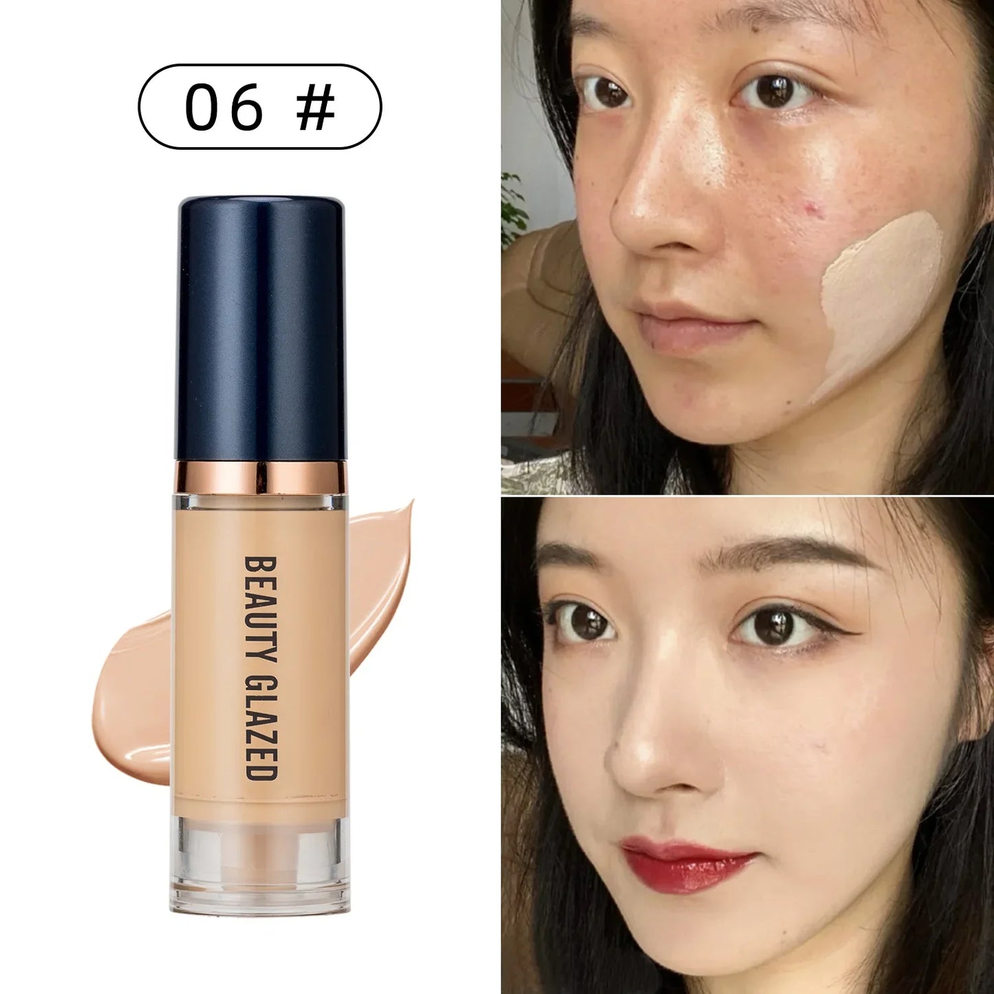 6ml Waterproof Matte Liquid Foundation Long Wear Oil-Control Face Full Coverage