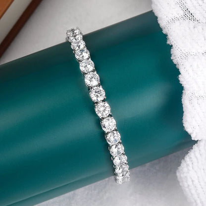 Real Moissanite Tennis Bracelet for Women Men 2.5-6.5mm Lab Diamond Bangle with Certificates 925 Sterling Silver Fine Jewelry