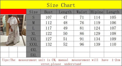 Lapel Single-breasted Shirt Top + Wide-leg Pants 2-piece Set Women Casual Hollow Suit