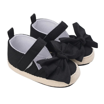 Non-Slip Casual Shoes with Delightful Bowknot Design for Baby Girls 0-18 Months