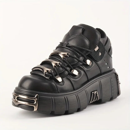 Thick Bottom Platform Rock Metal Decoration Casual Trainers Punk Style Gothic Sport Shoes