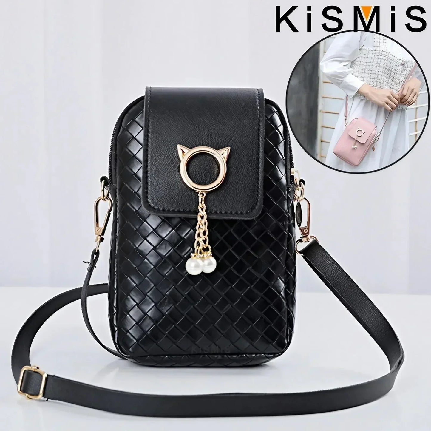 Fashion Women Mini PU Leather Crossbody Shoulder Bag Casual Mobile Phone Wallet Cute Handbag for Girls
