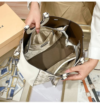 Light luxury brand designer high-end texture retro shoulder crossbody bag with l