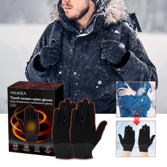 Nylon Gloves Winter Outdoor Sports Skiing Cold Hand Care Massage Heating Warm Gloves