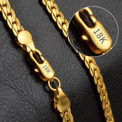 18K Gold/Silver Color 6mm Necklace 8/18/20/24 Inch Chain For Woman Men Gold / 60cm 24inches Gold / 55cm 22inches Gold / 50cm 20inches Gold / 60cm 24inches-Gold / 55cm 22inches-Gold / 50cm 20inches-Gold / 45cm 18inches-Silver / 50cm 20inches-Silver / 45cm 18inches-Silver / 40cm 16inches-Silver / 20cm bracelet-Gold / 40cm 16inches-Gold / 20cm bracelet-Silver / 60cm 24inches-Silver / 55cm 22inches-