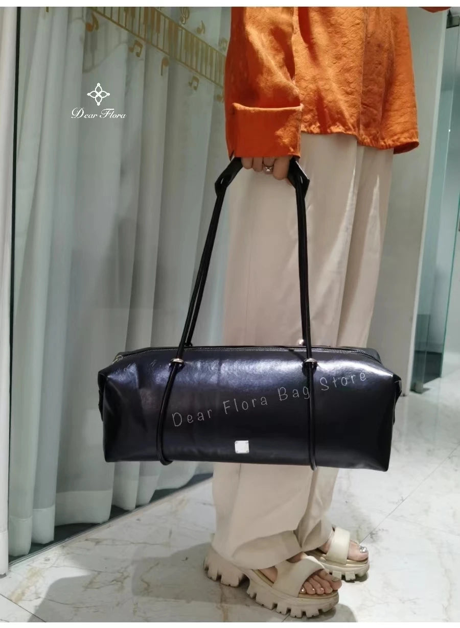 Large Capacity Boston Pillow Handbag Shoulder Bags Vintage Large Capacity Tote Bag