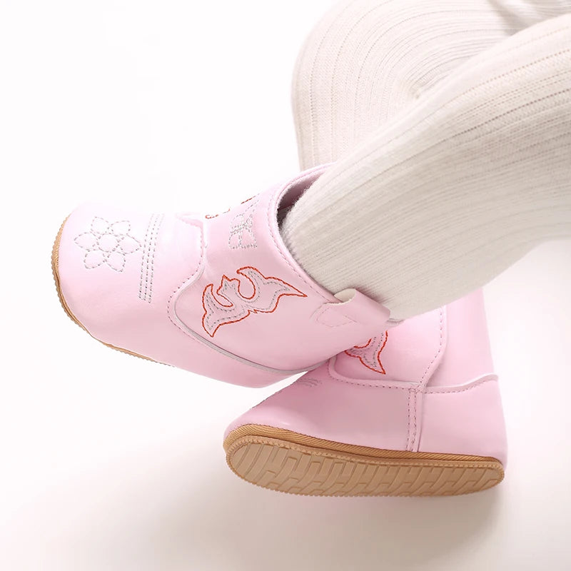 Baby Boots Made Of Soft PU and High-quality Cotton Short Boots With Rubber Soles and Anti Slip Baby