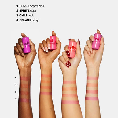 3-in-1 Cheek Lip Tinted Moistured Blush Stick Eyes Cheek Lip Brighten Cream Water Jelly Tint Stick Matte Contour Makeup