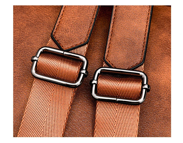 Backpack for Women Large Womens Backpack Leather Purse Designer Ladies Shoulder Bags with Tassel Two-toned Brown